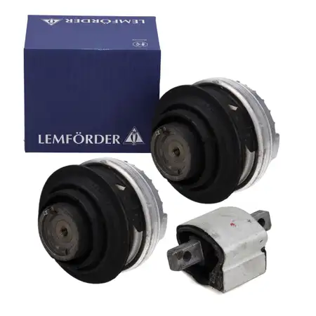 2x LEMF&Ouml;RDER Motorlager + 1x Getriebelager f&uuml;r MERCEDES-BENZ W202 R170 M111 OM604