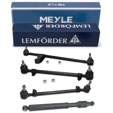 LEMF&Ouml;RDER Steering Bar 2x MEYLE Tie Rod Steering Damper for MERCEDES S-Class W116 (Front)
