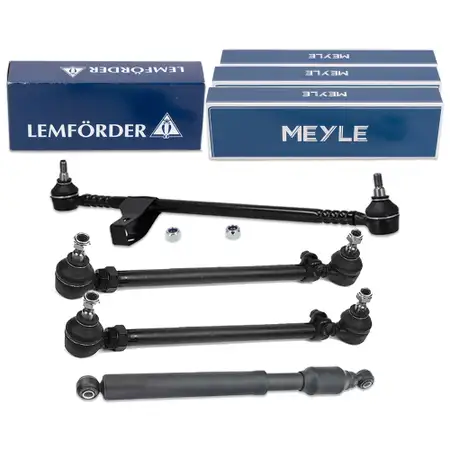 LEMF&Ouml;RDER Steering Bar 2x MEYLE Tie Rod Steering Damper for MERCEDES W123 S123 C123 (Front)
