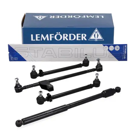 LEMF&Ouml;RDER Lenkstange + 2x Spurstange + STABILUS Lenkungsd&auml;mpfer f&uuml;r MERCEDES W123 W116