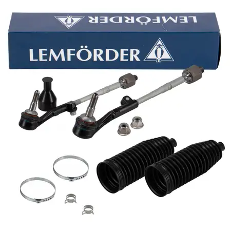 2x LEMF&Ouml;RDER Spurstange + Kopf + Manschette f&uuml;r BMW 1er E81-88 3er E90-93 X1 E84 Z4 vorne