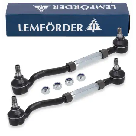 2x LEMF&Ouml;RDER Tie Rod + End Fitting for MERCEDES S-Class W140 C140, Front Outer, 1403300003