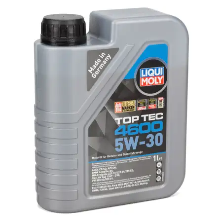 1L 1 Liter LIQUI MOLY Motor&ouml;l 5W30 TOP TEC 4600 dexos2 BMW LL-04 VW 505.00/01