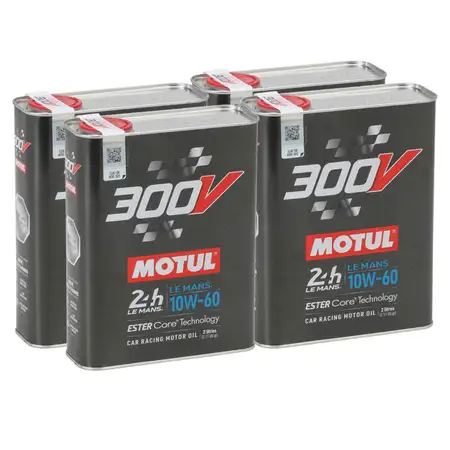 8L 8 Liter MOTUL 300V 24h LE MANS 10W-60 Motor&ouml;l Vollsynthetisch Motorsport RACING