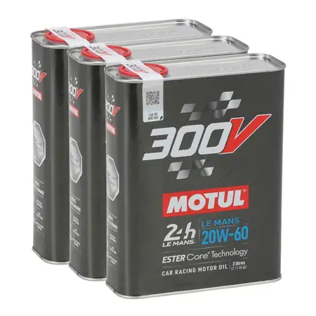 6L 6 Liter MOTUL 300V 24h LE MANS 20W-60 Motor&ouml;l Vollsynthetisch Motorsport RACING