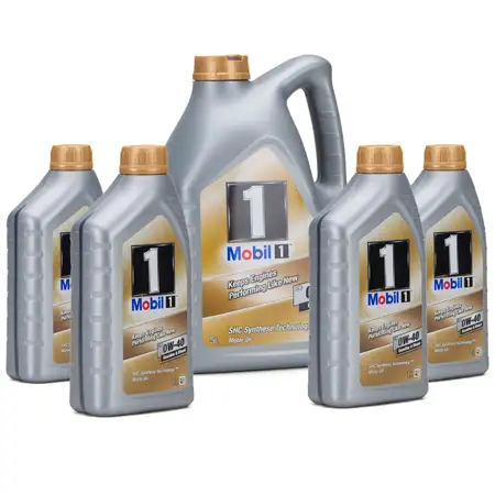 9L 9 Liter Mobil 1 FS 0W-40 Motor&ouml;l &Ouml;l MB 229.3/5 PORSCHE A40 VW 502/505.00