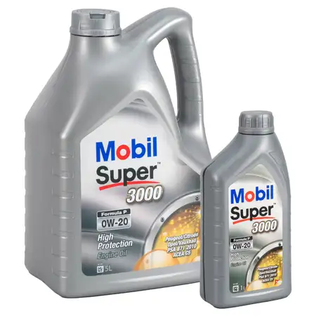 6L 6 Liter Mobil SUPER 3000 FORMULA P 0W-20 0W20 Motor&ouml;l ACEA C5 PSA B712010