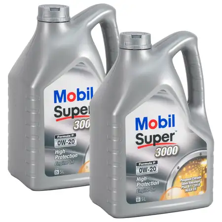 10L 10 Liter Mobil SUPER 3000 FORMULA P 0W-20 0W20 Motor&ouml;l ACEA C5 PSA B712010