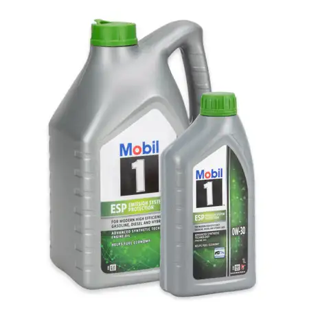 6L 6 Liter Mobil 1 ESP 0W-30 Motor&ouml;l &Ouml;l f&uuml;r MB 229.31/51/52 VW 504/507.00 Porsche C30