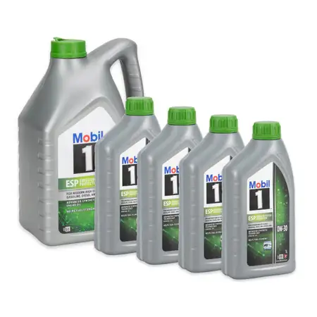 9L 9 Liter Mobil 1 ESP 0W-30 Motor&ouml;l &Ouml;l f&uuml;r MB 229.31/51/52 VW 504/507.00 Porsche C30
