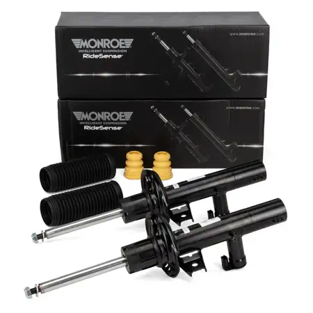 2x MONROE Sto&szlig;d&auml;mpfer + Staubschutz f&uuml;r VW Golf 6 GTI/R Passat B6 Sharan 7N Touran vorne