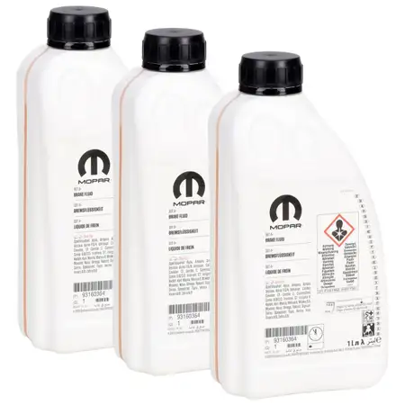 3L 3 Liter ORIGINAL OPEL MOPAR Bremsfl&uuml;ssigkeit DOT 4+ 1942422 / 93160364