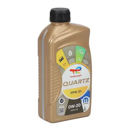 1L 1 Liter ORIGINAL Mopar TOTAL QUARTZ FPW 01 0W-20 Motor&ouml;l ACEA C6 FPW9.55535/01