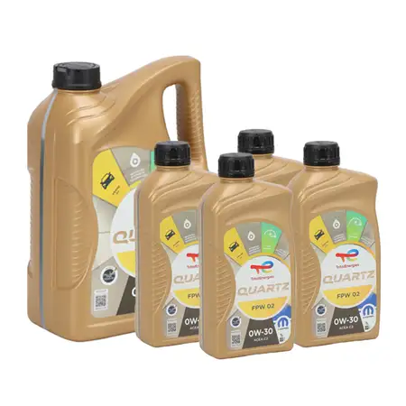 9L 9 Liter ORIGINAL Mopar TOTAL QUARTZ FPW 02 0W-30 Motor&ouml;l ACEA C2 FPW9.55535/02