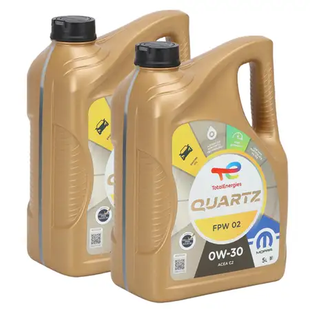 10L 10 Liter ORIGINAL Mopar TOTAL QUARTZ FPW 02 0W-30 Motor&ouml;l ACEA C2 FPW9.55535/02