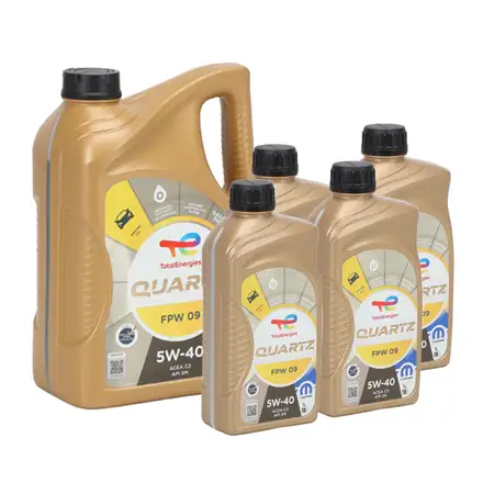9L 9 Liter ORIGINAL Mopar TOTAL QUARTZ FPW 09 5W-40 Motor&ouml;l ACEA C3 API SN FPW9.5535/09