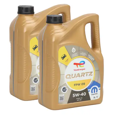 10L 10 Liter ORIGINAL Mopar TOTAL QUARTZ FPW 09 5W-40 Motor&ouml;l ACEA C3 API SN FPW9.5535/09