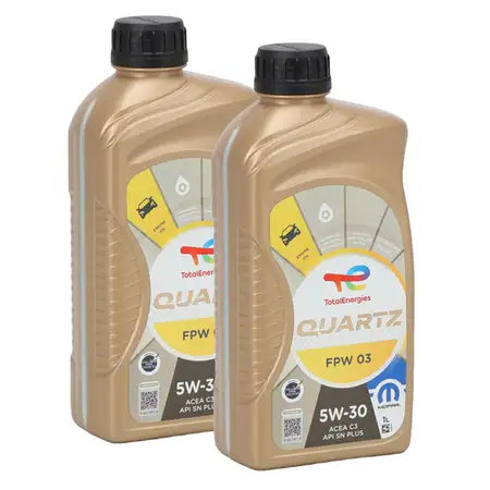 2L ORIGINAL Mopar TOTAL QUARTZ FPW 03 5W-30 Motor&ouml;l ACEA C3 API SN PLUS FPW9.55535/03