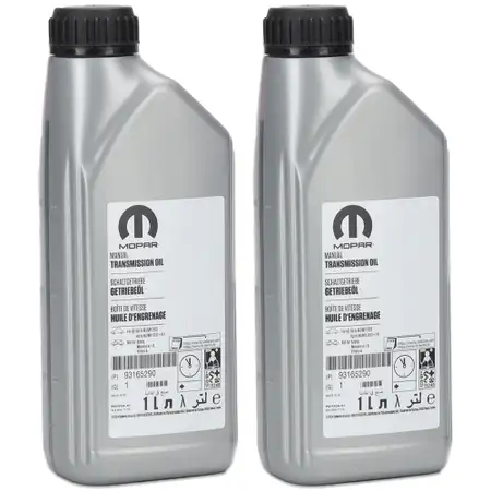 2L 2 Liter ORIGINAL Opel MOPAR 75W-80 Getriebe&ouml;l Schaltgetriebe&ouml;l P01FF0A-00 93165290