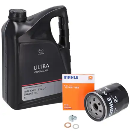 5L ORIGINAL ULTRA 5W-30 FUEL SAVE + MAHLE &Ouml;lfilter f&uuml;r MAZDA 3 5 6 CX-5 CX-7 MPV II MX-5