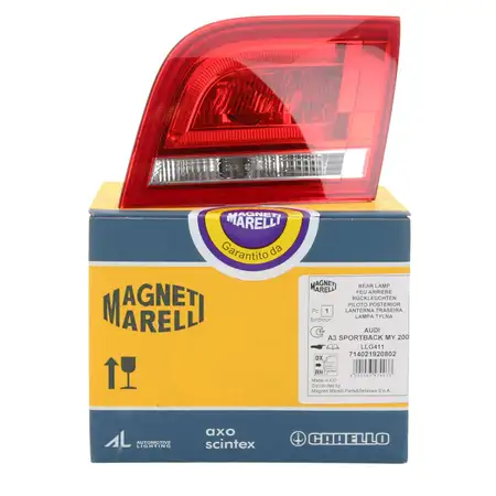 MAGNETI MARELLI Heckleuchte LED f&uuml;r AUDI A3 S3 RS3 8PA Sportback rechts innen