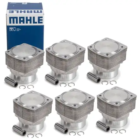 6x MAHLE 5036792 Kolben Reparatursatz f&uuml;r PORSCHE 911 3.0 Turbo 260 PS 1975-77 93010395890
