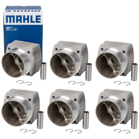 6x MAHLE 5038192 Kolben Reparatursatz f&uuml;r PORSCHE 911 3.0 SC 204 PS 93010398305