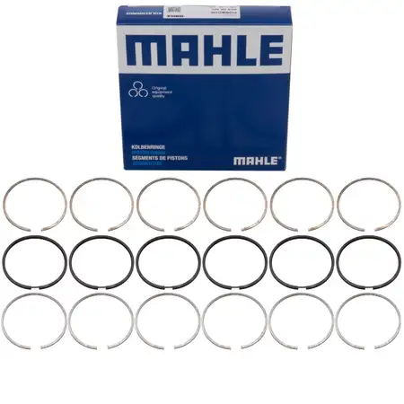 6x MAHLE 50308N0 Kolbenringsatz f&uuml;r PORSCHE 911 Targa 2.0 S 160 PS 07.66-11.68 90110390101