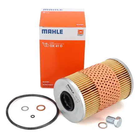 MAHLE OX41D Oil Filter + Screw for BMW 5 Series E12, E28, E34; 6 Series E24; 7 Series E23, E32; M30, S38