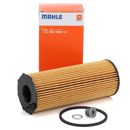 MAHLE OX196/1D &Ouml;lfilter + Schraube f&uuml;r AUDI A4 B7 B8 A5 A6 C6 A8 Touareg 2.7/3.0/4.2 TDI
