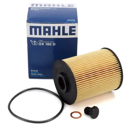 MAHLE OX160D &Ouml;lfilter + Schraube f&uuml;r VW Golf 3 Passat B3/B4 Transporter Vento 2.8/2.9 VR6
