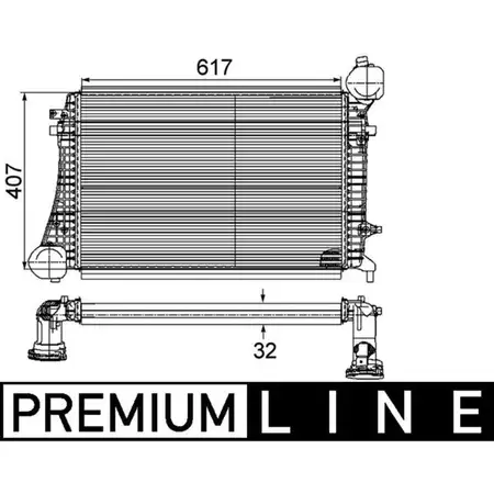 MAHLE CI167000P Ladeluftk&uuml;hler f&uuml;r VW Golf 5 Passat B6 Touran A3 8P Leon Octavia 2 2.0 TDI