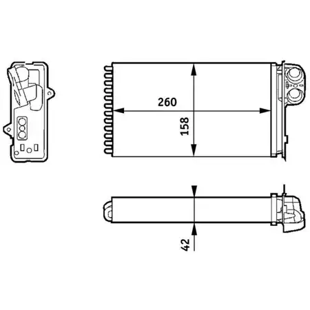 MAHLE AH162000S W&auml;rmetauscher Heizung Innenraumheizung f&uuml;r RENAULT Megane Scenic 1