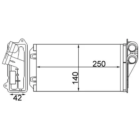 MAHLE AH245000S W&auml;rmetauscher Heizung f&uuml;r CITROEN C2 C3 I II Pluriel PEUGEOT 1007 6448.K9