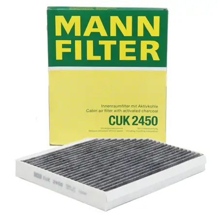MANN CUK2450 Innenraumfilter Aktivkohle f&uuml;r AUDI A4 B8 A5 8T 8F Q5 8R PORSCHE Macan 95B