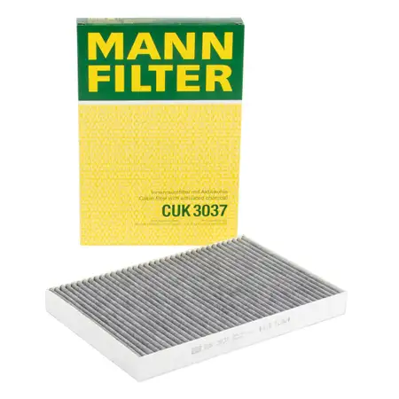 MANN CUK3037 Activated Carbon Cabin Air Filter for AUDI A4 B6 B7, A6 C5, Allroad C5, SEAT Exeo/ST