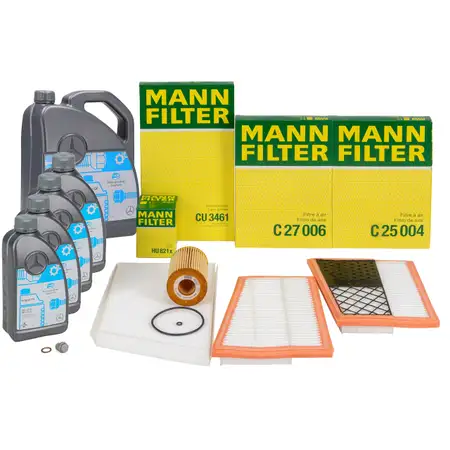 MANN Filterset 3-tlg + 9L ORIGINAL 5W30 MB 229.51 Motor&ouml;l MERCEDES W203 S203 C/A209 OM642