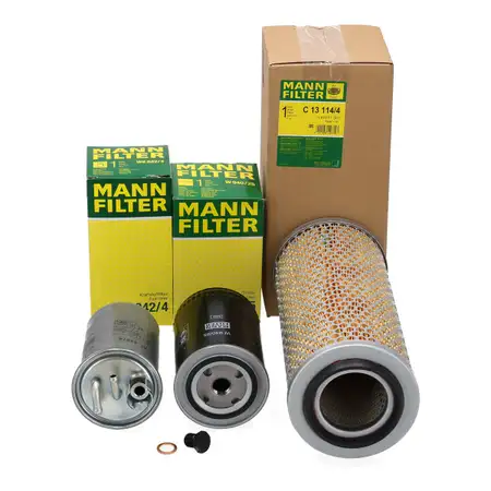 MANN Kraftstofffilter + Luftfilter + &Ouml;lfilter f&uuml;r VW Transporter T3 1.6 TD ab 02.1988