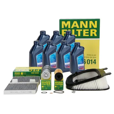 MANN Filterset 4-tlg + 7L ORIGINAL 5W30 Motor&ouml;l f&uuml;r BMW X3 F25 18d 20d 30d N47 N57