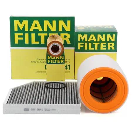 MANN Filterset Filterpaket 3-tlg f&uuml;r AUDI A6 C7 A7 4G 3.0 TDI 190/211/218/272 PS