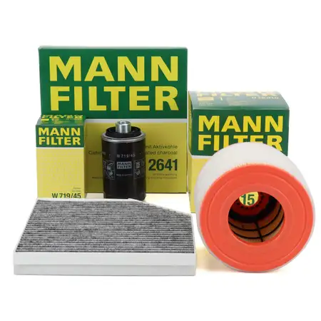 MANN Filterset Filterpaket f&uuml;r AUDI A6 C7 2.0 TFSI/Hybrid 180/245 PS 05.2011-09.2018
