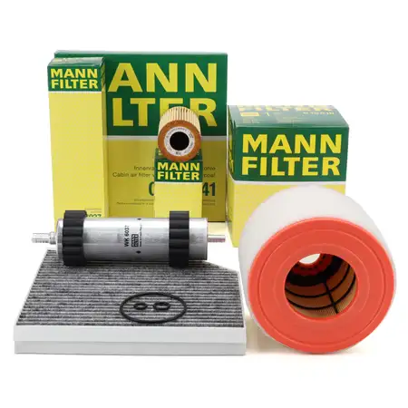 MANN Filterset Filterpaket 4-tlg f&uuml;r AUDI A6 C7 2.0 TDI 136/163/177 PS ab 09.2014