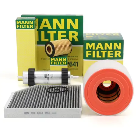 MANN Filterset Filterpaket 4-tlg f&uuml;r AUDI A6 4G C7 2.0 TDI 150/190 PS ab 09.2014