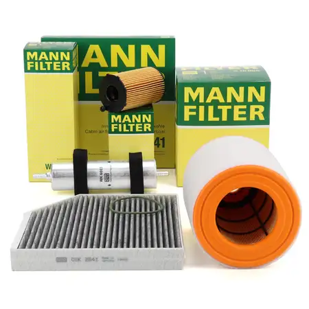 MANN Filterset Filterpaket 4-tlg f&uuml;r AUDI A6 C7 A7 4G 3.0 TDI 204-320 PS bis 08.2014