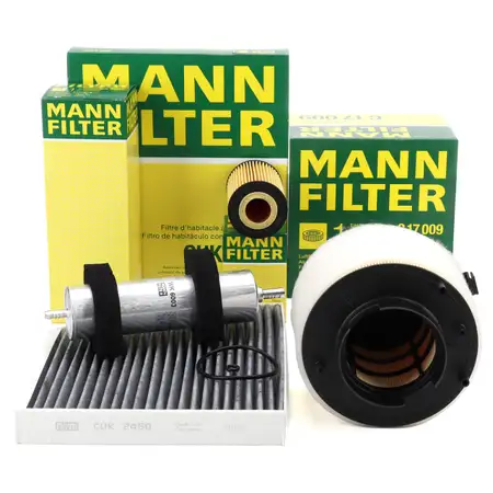 MANN Filterset 4-tlg f&uuml;r AUDI A4 8K B8 A5 8T 8F Q5 8RB 2.0 TDI 136/150/163/190 PS
