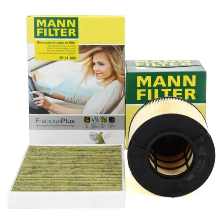 MANN FreciousPlus Innenraumfilter + Luftfilter f&uuml;r AUDI A4 8W B9 A5 F5 Q5 FY 1.4/2.0 TFSI