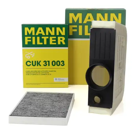 MANN Cabin Air Filter + Air Filter for AUDI Q7, Q8, 4M, VW Touareg CR 2.0/3.0 TFSI, 3.0 TDI