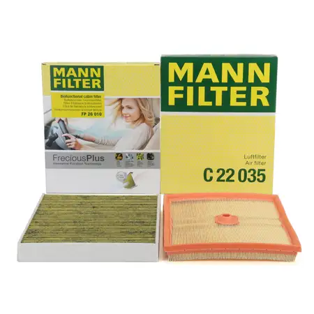 MANN FreciousPlus Innenraumfilter + Luftfilter f&uuml;r VW Polo 5 A1 8X Ibiza 4 Fabia 3 1.0 TSI