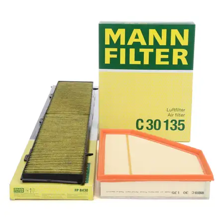 MANN FreciousPlus Innenraumfilter + Luftfilter f&uuml;r BMW 1er E81-88 3er E90-93 X1 E84 N47