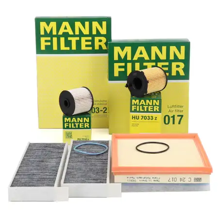 MANN Filterset 4-tlg f&uuml;r PSA Berlingo Picasso 2 Jumpy 3008 5008 Expert Partner 1.6 BlueHDi
